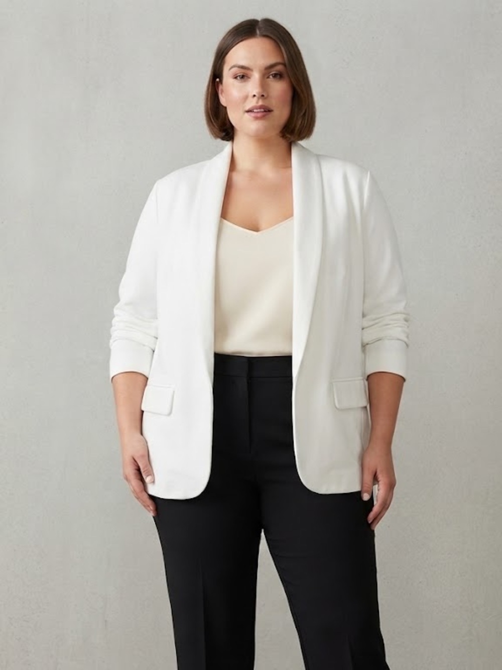 Reitmans White Open Front Blazer | Size 20